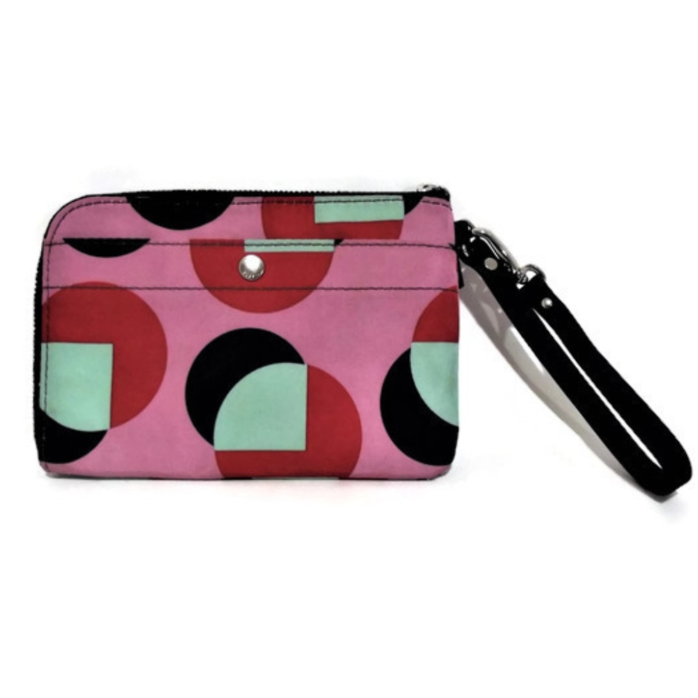 Fossil Vinyl Wristlet w/ Geometric Circle Pattern
